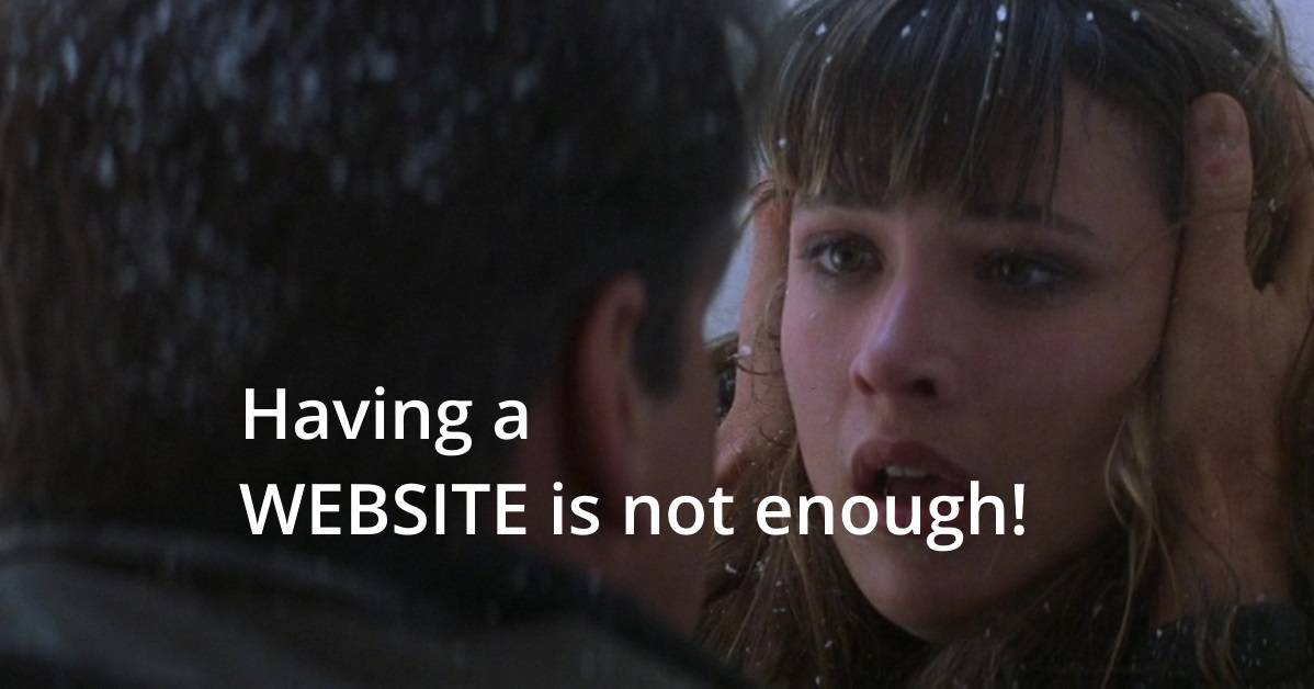 having a website is not enough, web design, seo, social media marketing